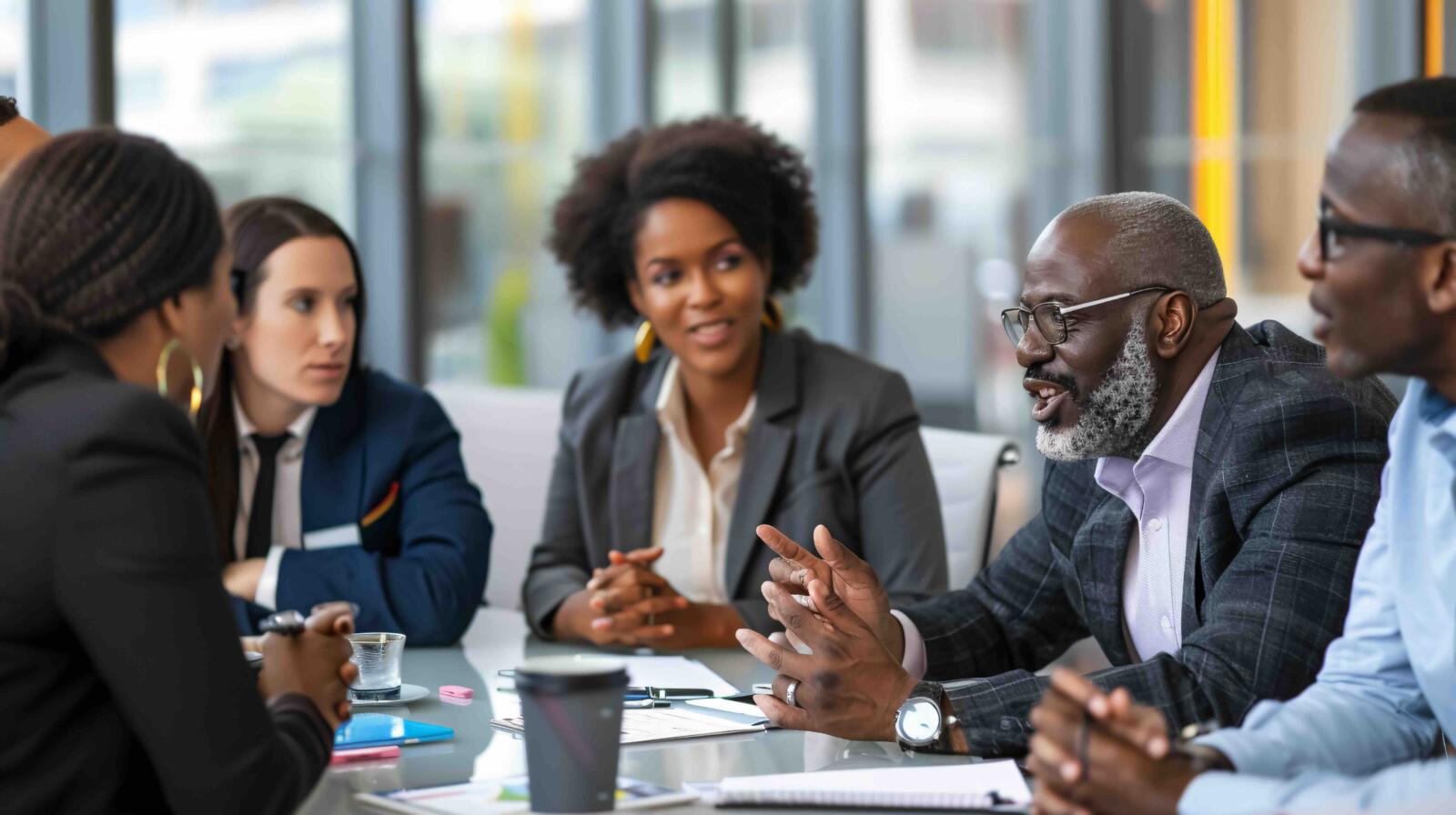 diverse-group-businesspeople-discussing-around-office-table