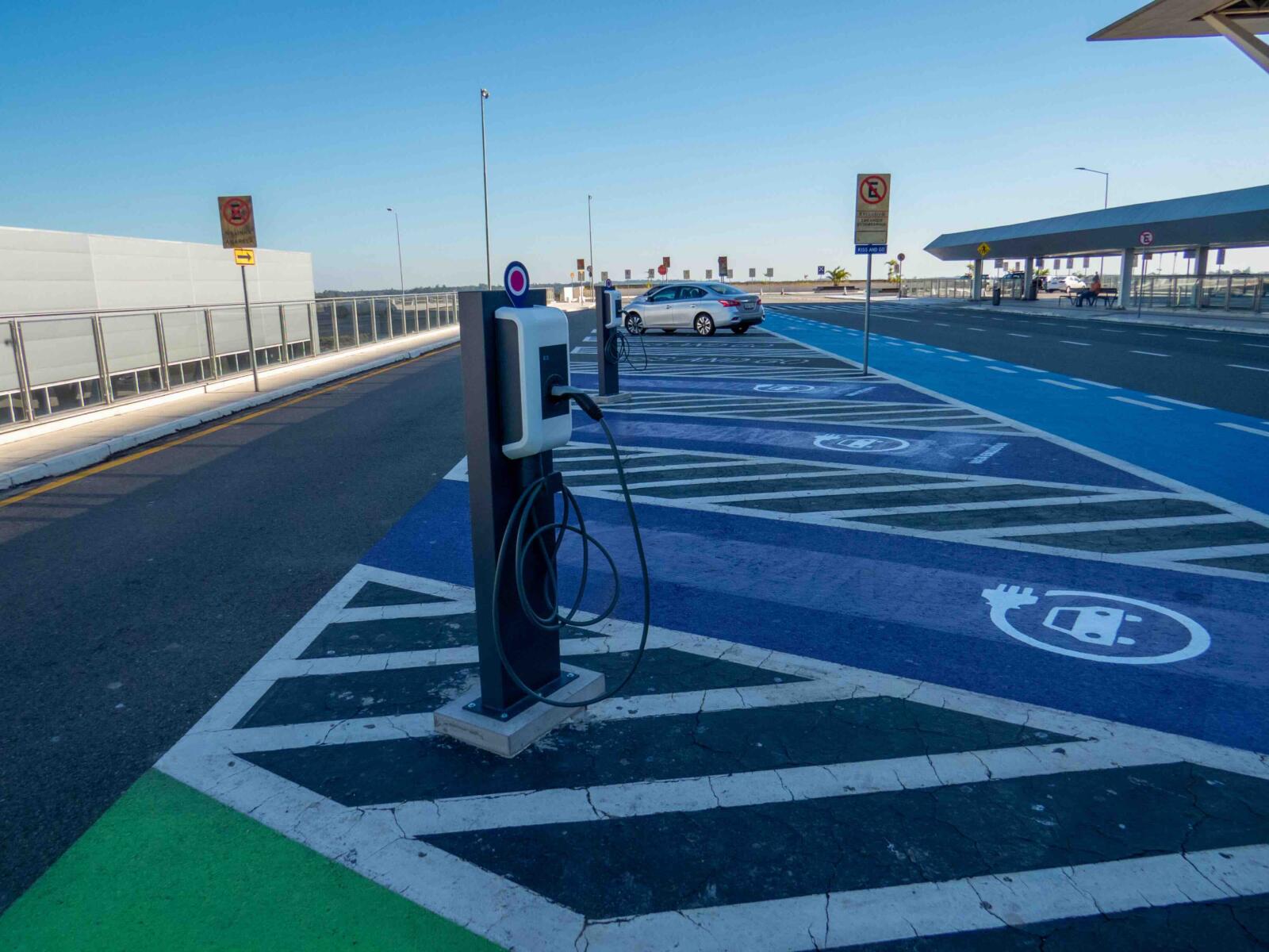 electric car supply point, in Campinas.